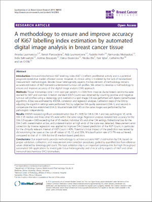 a methodology to ensure and improve accuracy of Ki67 labelling index estimation by automated digital image analysis in breast cancer tissue